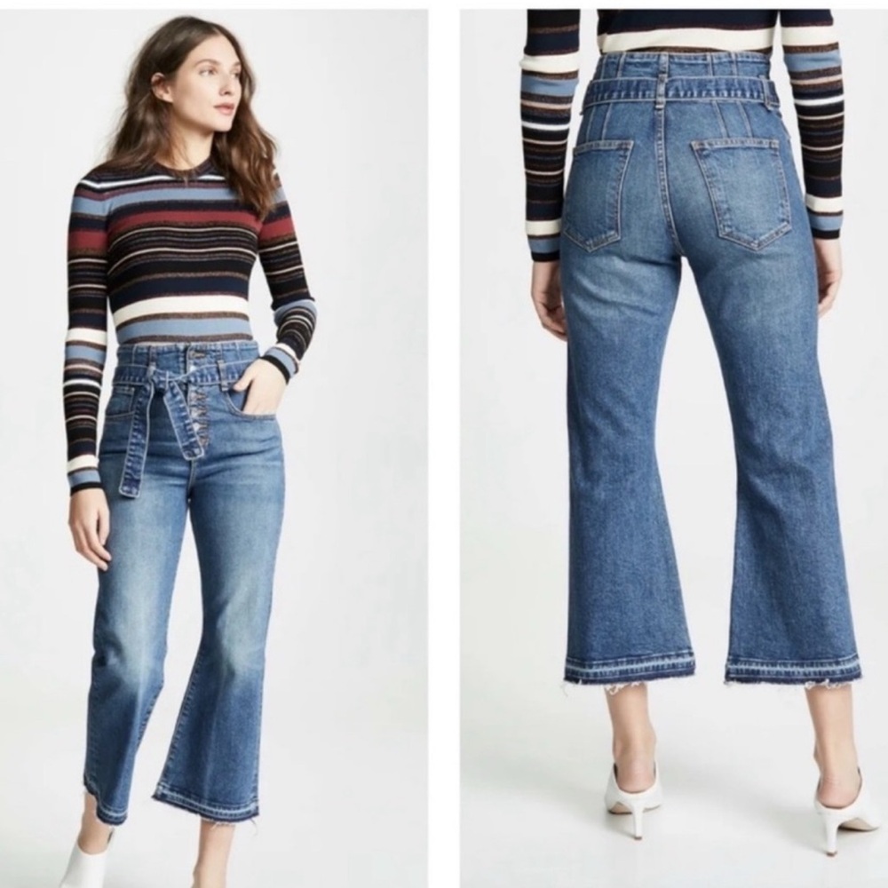 Veronica Beard Dark Blue Flare Jeans